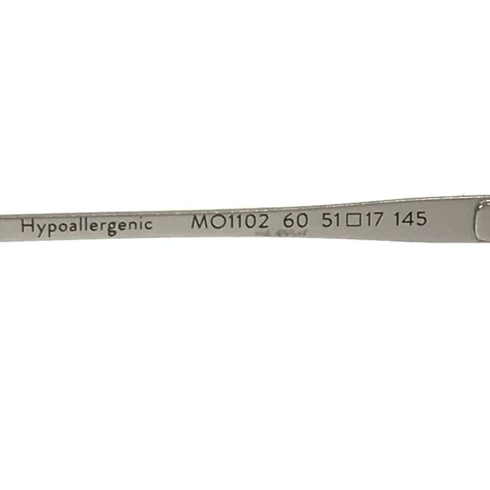 Moleskine Eyeglasses Frames MO1102 60 Periwinkle Crystal Blue Silver 51-17-145
